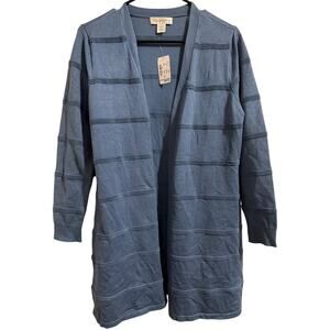 Christopher & Banks Blue Long Open-Front Women's Cardigan